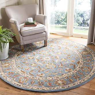 Safavieh Braided Collection BRD800M Handmade Country Cottage Reversible Area Rug Blue 4' x 4' Round