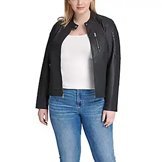Levi's Women's Faux Leather Belted Shirt Jacket (Standard & Plus Sizes),  Biscotti, Small at  Women's Coats Shop