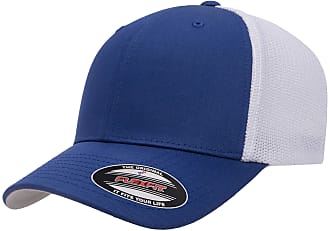 Flexfit Unisex-Adults Trucker Mesh Fitted Cap, Royal/White, One Size