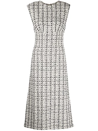 St. John tweed knit midi dress - women - Acrylic/Cotton/Polyamide/Rayon/Wool/Polyacrylic - 10 - White