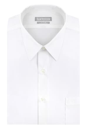 Size 15 Collar Van Heusen Formal Shirt BNWT Self Stripe White 