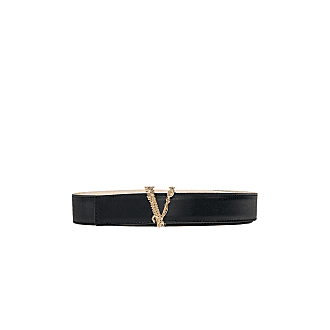Femme Leather belt with logo Noir Taille: 85 CM Miinto Femme Accessoires Ceintures 