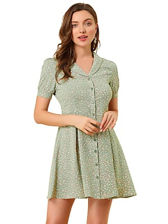Pipe-trim shirt dress Farfetch Women Clothing Dresses Casual Dresses Green 