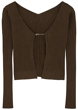 JACQUEMUS Pralu embellished ribbed-knit shorts