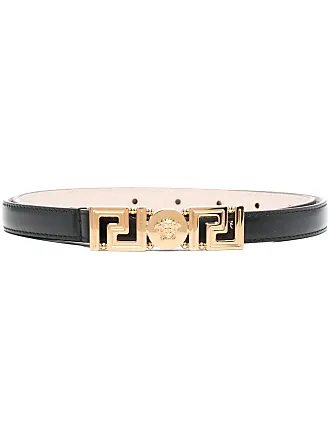 Versace Virtus Crystal Leather Belt - Purple