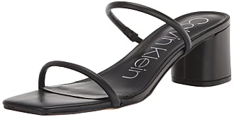 Calvin Klein Womens BECCY Heeled Sandal, Black 001, 7.5