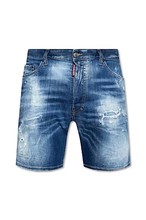 ONTBYB Mens Summer Light Weight Striped Jeans Slim Brush Denim Shorts
