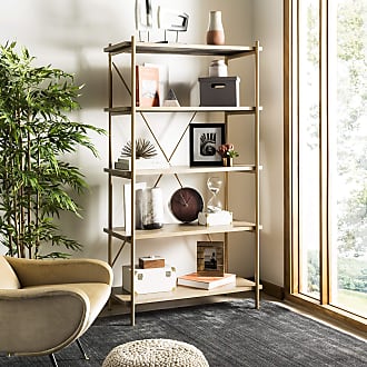 White GOLDFAN Bookcase Bookshelf Steel Shelving Unit Display Free Standing Shelves for Living Room 