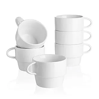 Sweese 3.5oz Porcelain Espresso Cups Set Of 4, Mini Coffee Mugs