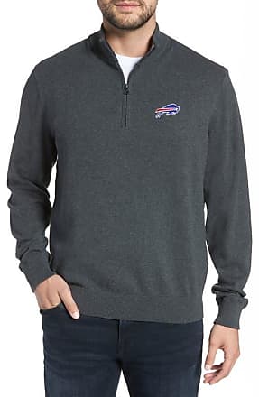 Men's Cutter & Buck White Chicago Bears Throwback Logo Traverse Stretch  Quarter-Zip Pullover Top