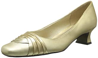 Easy Street Womens Tidal Dress Pump,Gold Satin,6 W US