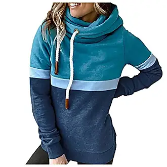 Shffuw Veste Polaire Femme Chaude Sweat-Shirt décontracté à Manches Longues  avec Fermeture éclair pour Femme Pull Col Rond Femme (Blue, S) : :  Mode