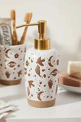 Etro Home parrot-print Ceramic Soap Dispenser - Neutrals