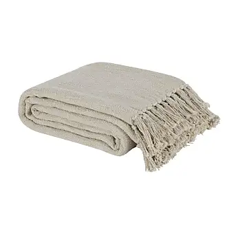 Coperta cotone beige 125 x 150 cm