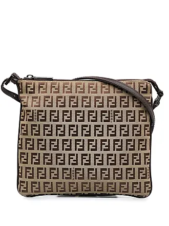 FENDI: shoulder bag in all-over FF leather - Brown  Fendi crossbody bags  8M0417 A659 online at