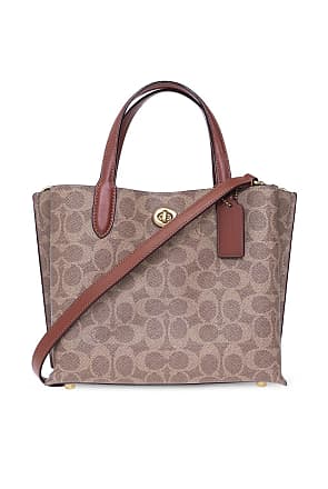 Brown Luxury Tote Bag Coated Canvas and Leather Lulu | Delage