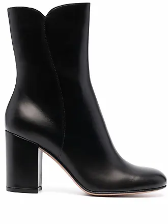 black Vania 85 leather ankle boots