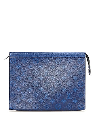 Pre-owned Louis Vuitton Discovery Pochette Monogram Pacific Taiga Pm Blue
