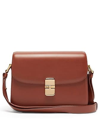 A.P.C. Grace Small Smooth-leather Cross-body Bag - Womens - Tan