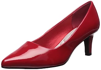 Easy Street Womens Pointe Dress Pump, Red Patent, 7.5 Narrow