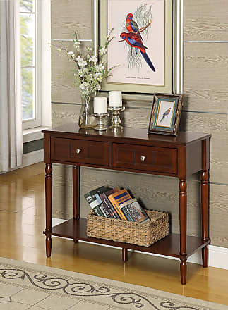 Convenience Concepts French Country Two Drawer Hall Table, Espresso