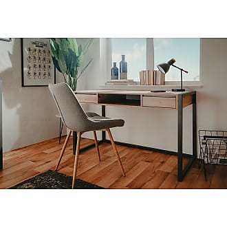 Wohnzimmer HOMIDEC Schreibtisch Office 140 x 60 x75cm Bürotisch Schreibtisch Holz Officetisch fürs Büro Home Computertisch mit 2 Schubladen