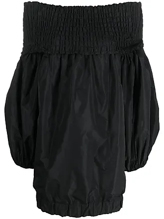 Patou puff-sleeve Bardot mini dress - Black