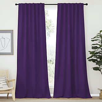 Darkening Rod Pocket Window Drape Curtain for Living Room,55x39",2 Panels/Set 