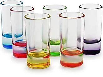 Circleware Round Mini Optic Glass Spice Jars with Hermetic Locking Lids, Set of