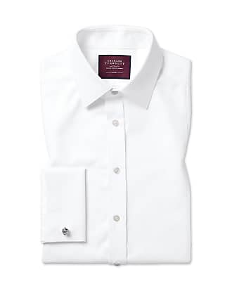White Classic Wing Collar Dress Shirt Double Cuff Wedding/Eve 14.5" 23" NWT 