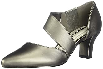 Easy Street Womens Dashing Dress Shoe Pump, Pewter, 6 2W US