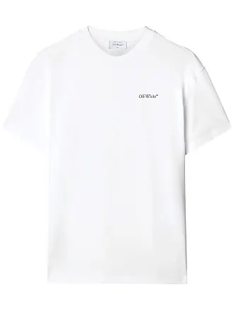 OFF-WHITE Arrows-Motif Embellished Cropped T-shirt Ivory White