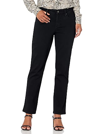 Gloria Vanderbilt Womens Misses Generation Modern Straight Leg Jean, Black, 16 Regular