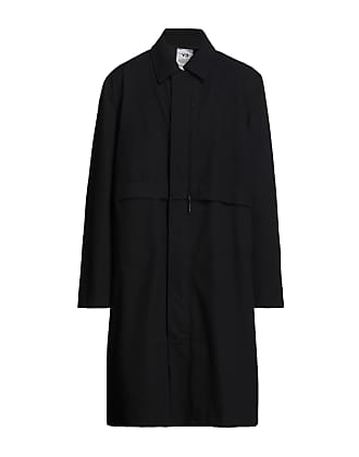 Ys Yohji Yamamoto Wolle Einreihiger Mantel mit Karomuster Damen Bekleidung Mäntel Lange Jacken und Winterjacken 