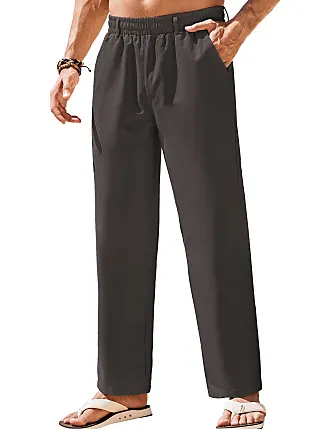 COOFANDY Men's Casual Cotton Linen Pants Patchwork Elastic Baggy Capri  Trousers Black : : Clothing, Shoes & Accessories