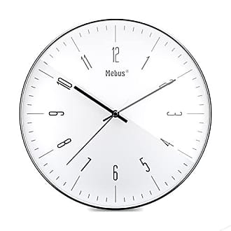 silber 305 mm Ø 60.3512.10 Design Wand Uhr Funkuhr besonders leise grau 