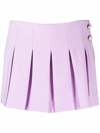 Versace Jeans Couture pleated fitted shorts - women - Polyester/Polyester/Acetate/Spandex/Elastane - 36 - Purple