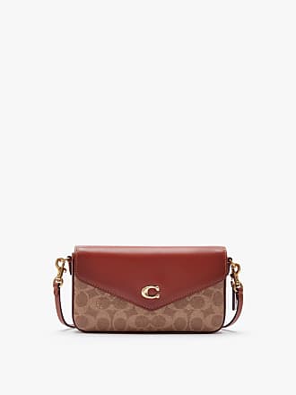 Coach Colorblock Signature Canvas Kitt Messenger Crossbody Bag, Tan Rust 