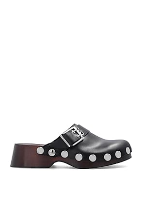 Ganni Leather Clogs Womens Black