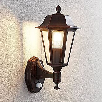Lindby Farley Außenwandleuchte Wandlampe Outdoor Vintage Laterne Glas Außenlampe