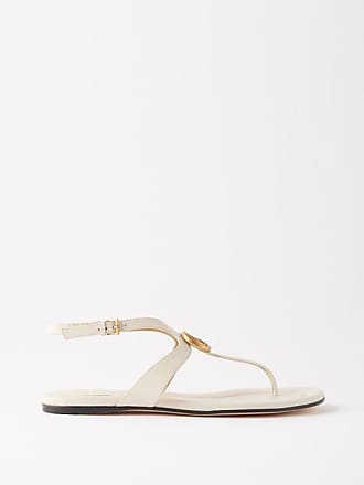 GUCCI Nadeline logo-embellished leather flip flops