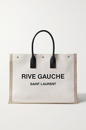 Green Rive Gauche maxi logo-print canvas tote bag