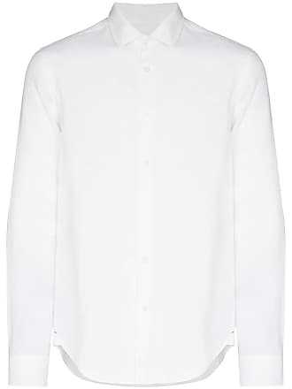 Men's Cotton White Long Sleeve Textured Panel Shirt - Beach Wedding