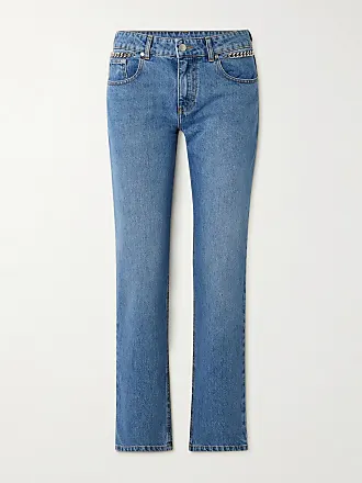 Whyessa - Star Embroidered Straight Leg Jeans
