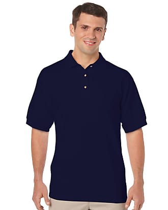 Gildan Mens DryBlend Adult Jersey Polo Shirt, Blue (Navy), Medium (Size: M)