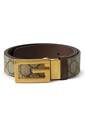 Gucci Reversible GG Supreme Belt w/ Interlocking G - Size 34