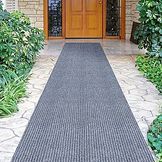 Waterproof Non-Slip Rubberback Solid Gray Indoor/Outdoor Rug Ottomanson Rug Size: Runner 2' x 15