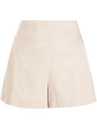 Alice & Olivia Donald high-waisted shorts - women - Linen/Flax/Viscose/Spandex/Elastane - 10 - Neutrals