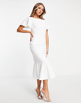 Trendyol Trendyol midi smock dress in white