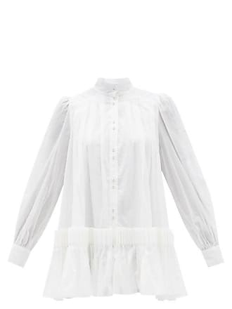 Aje Pavillion Pleated-cotton Mini Shirt Dress - Womens - White